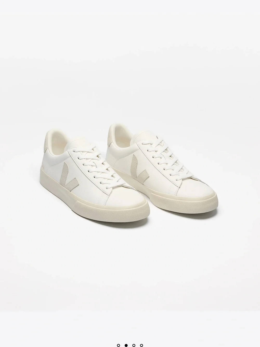 Veja Low-Top Sneakers in Off-White and Cream